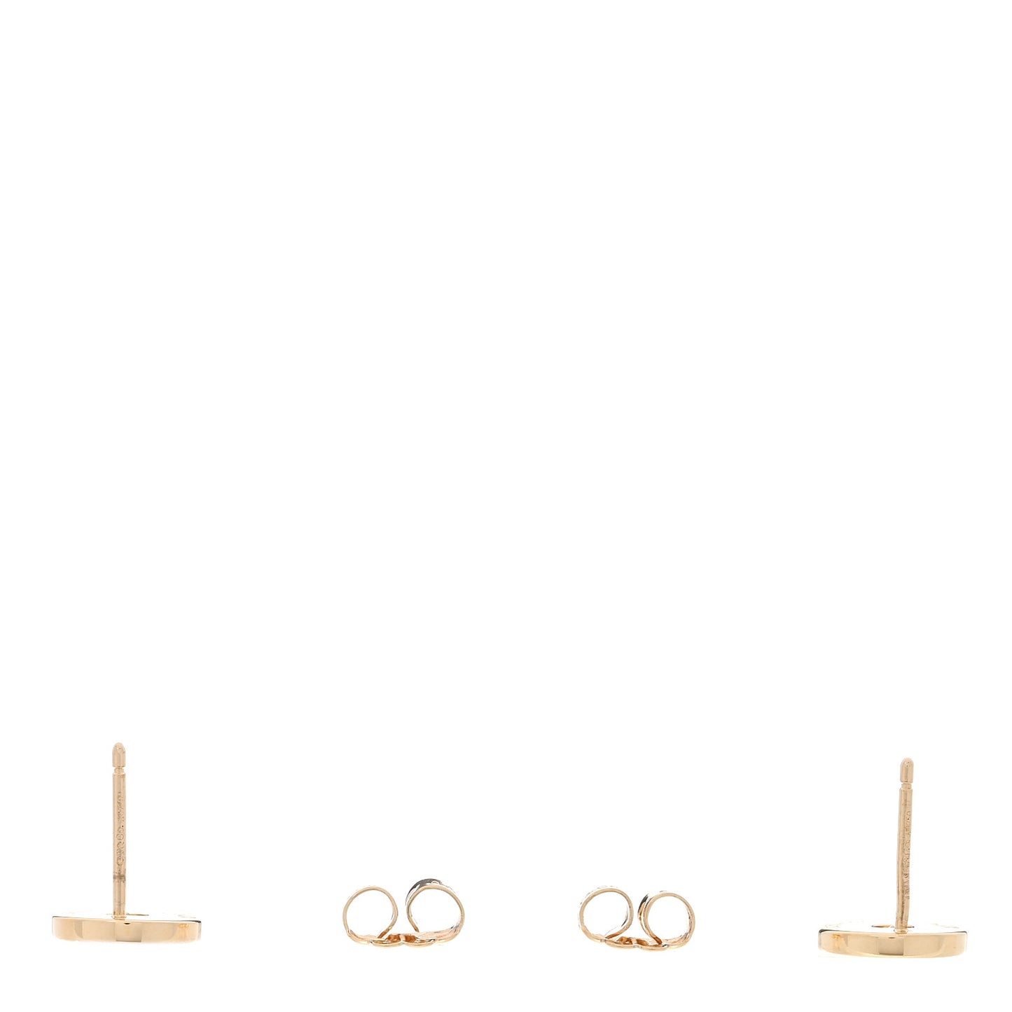 18K Yellow Gold Diamond 1837 Circle Earrings