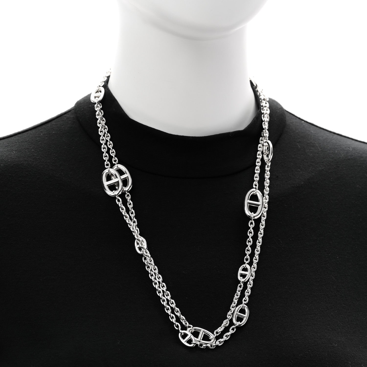 Hermes Sterling Silver Farandole Necklace 120 2 of 6