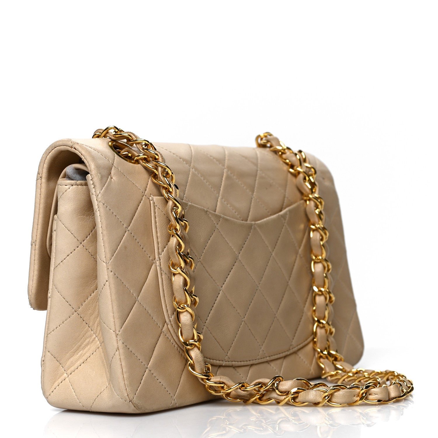 Chanel Lambskin Quilted Small Double Flap Beige 3 of 10