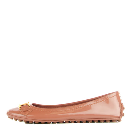 Louis Vuitton Patent Calfskin Oxford Ballerina Flats Rose Velours 35.5 1 of 7