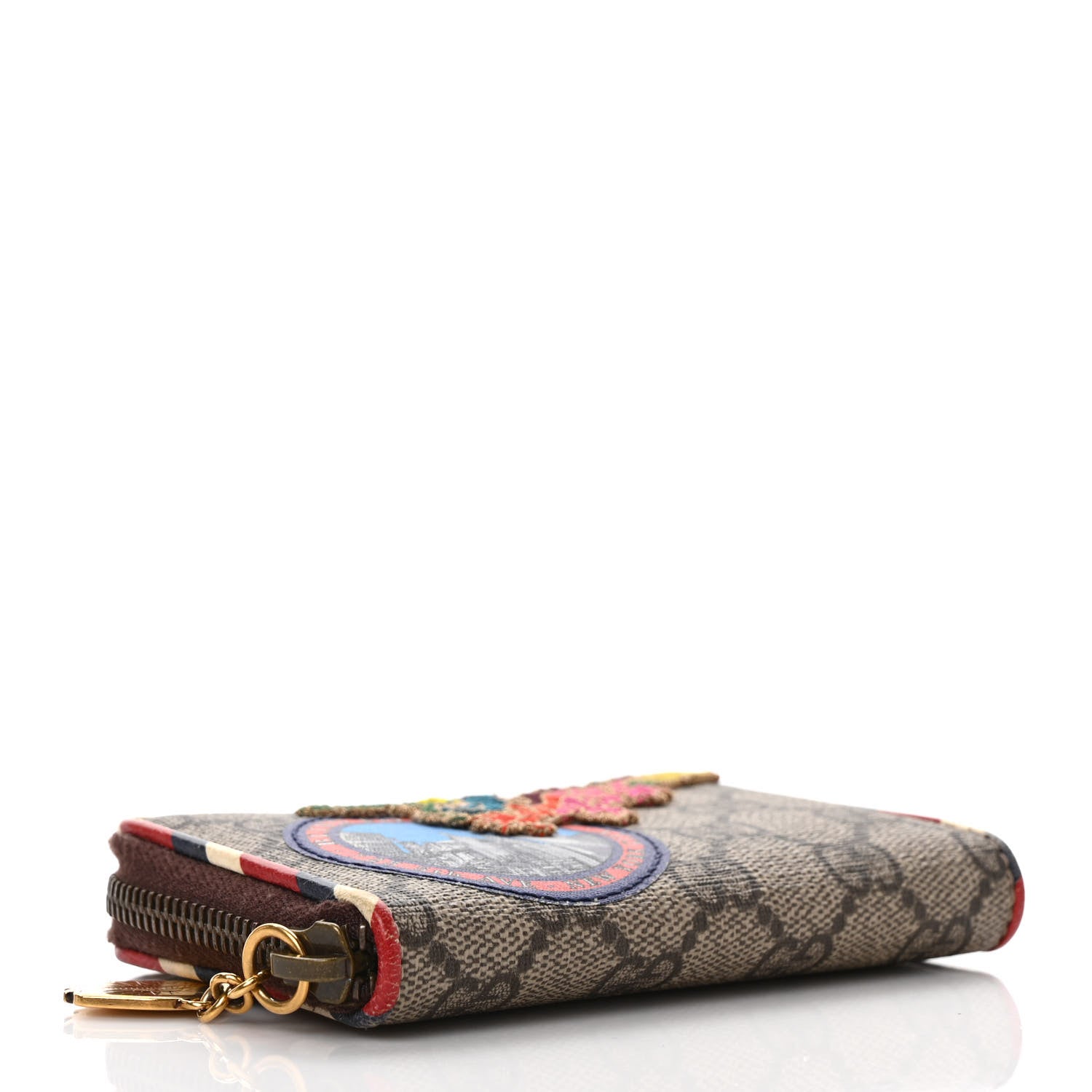 Gucci GG Supreme Monogram Night Courrier Embroidered Zip Around Card Case 4 of 6