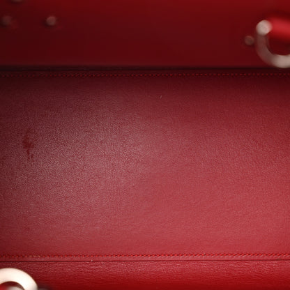Saint Laurent Calfskin Crocodile Embossed Small Sac de Jour Eros Red 6 of 20
