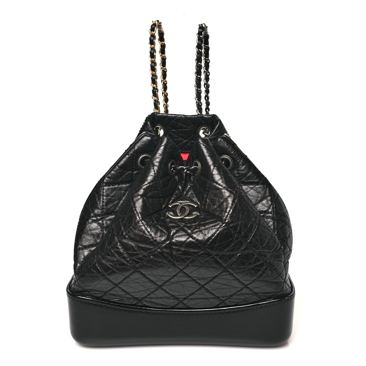 Chanel Aged Calfskin Quilted Small Gabrielle Backpack Black 1 of 9