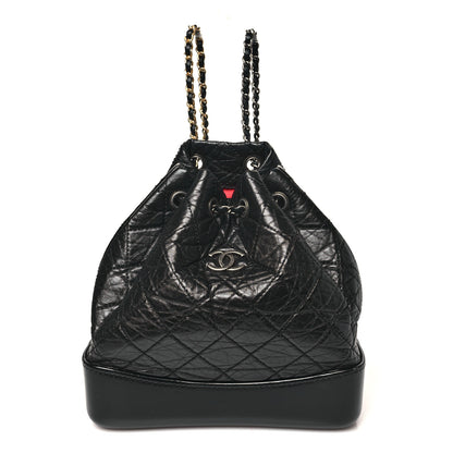 Chanel Aged Calfskin Quilted Small Gabrielle Backpack Black 1 of 9