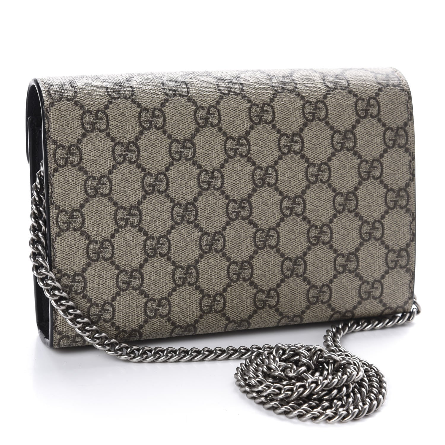 Gucci GG Supreme Monogram Mini Dionysus Chain Wallet Beige Black 3 of 11