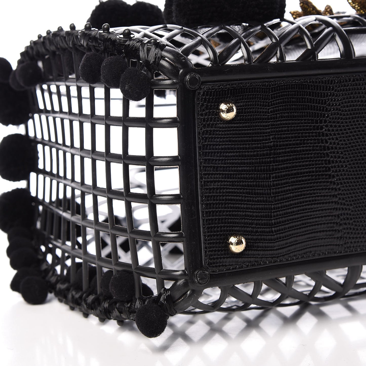 PVC Cage Market Tote Black