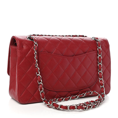 Chanel Caviar Quilted Medium Double Flap Dark Red 3 of 10