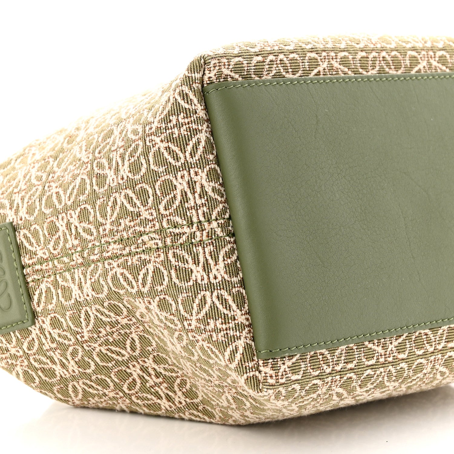Loewe Jacquard Anagram Calfskin Small Cubi Bag Avocado Green 9 of 10