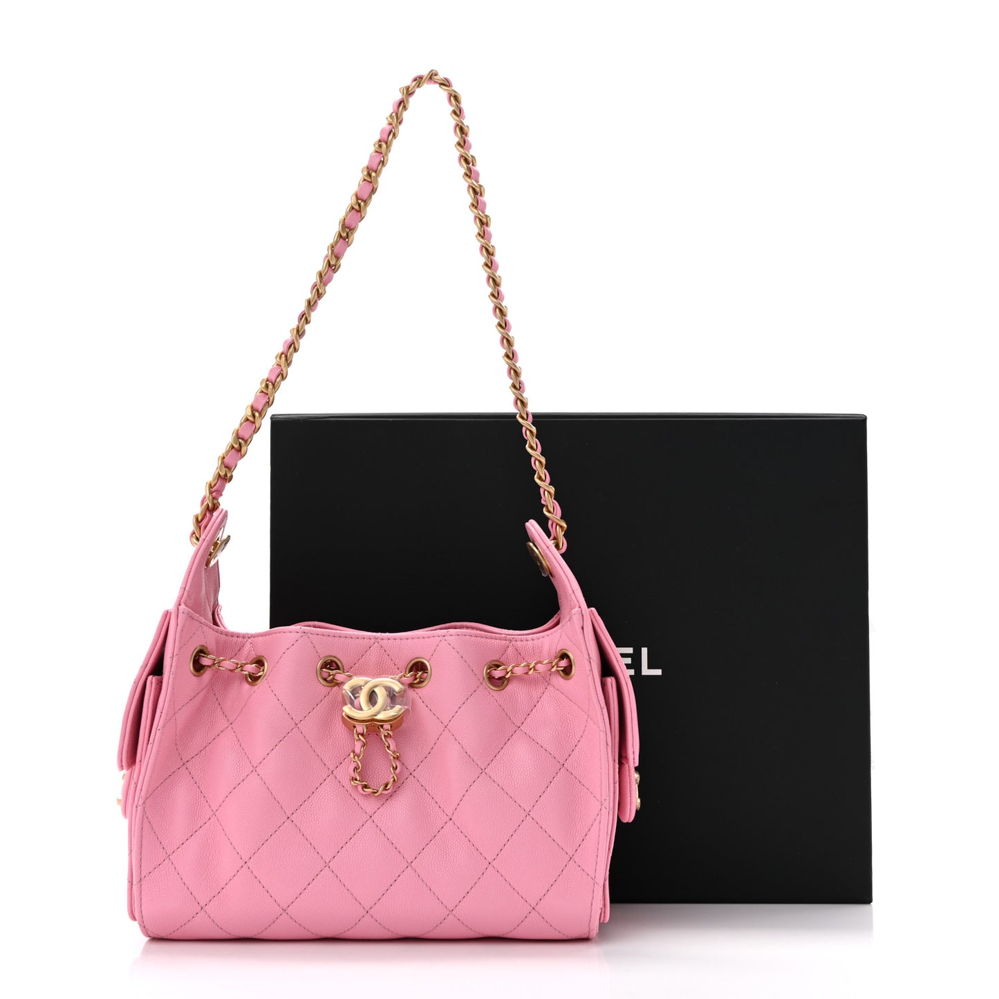 Caviar Quilted Mini Chanel 25 Handbag Pink