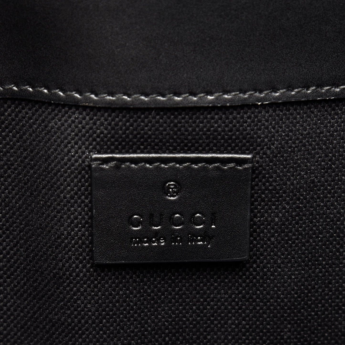 GG Supreme Monogram Web Slim Belt Bag Black Grey