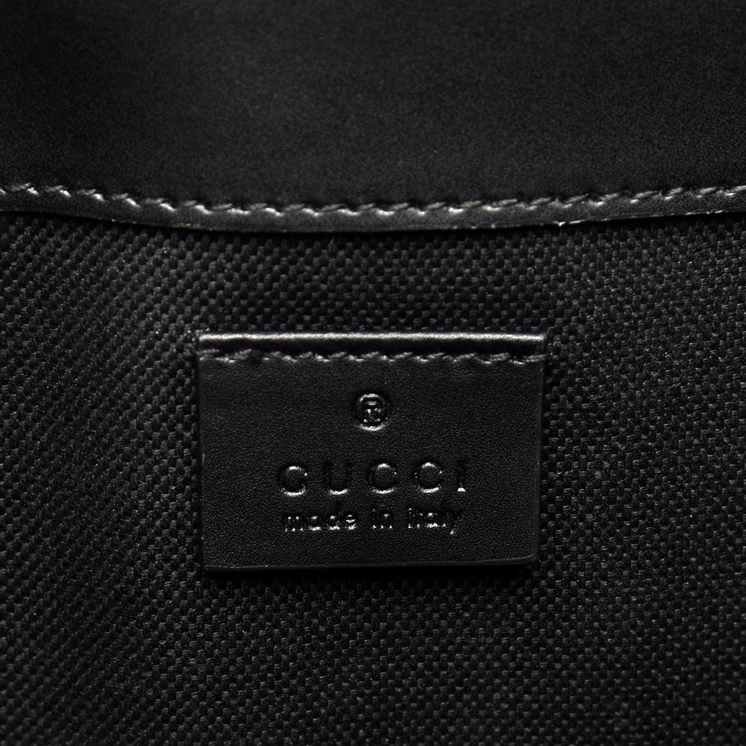 Gucci GG Supreme Monogram Web Slim Belt Bag Black Grey 8 of 9