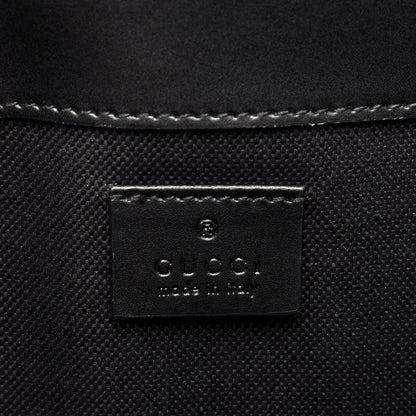 Gucci GG Supreme Monogram Web Slim Belt Bag Black Grey 8 of 9