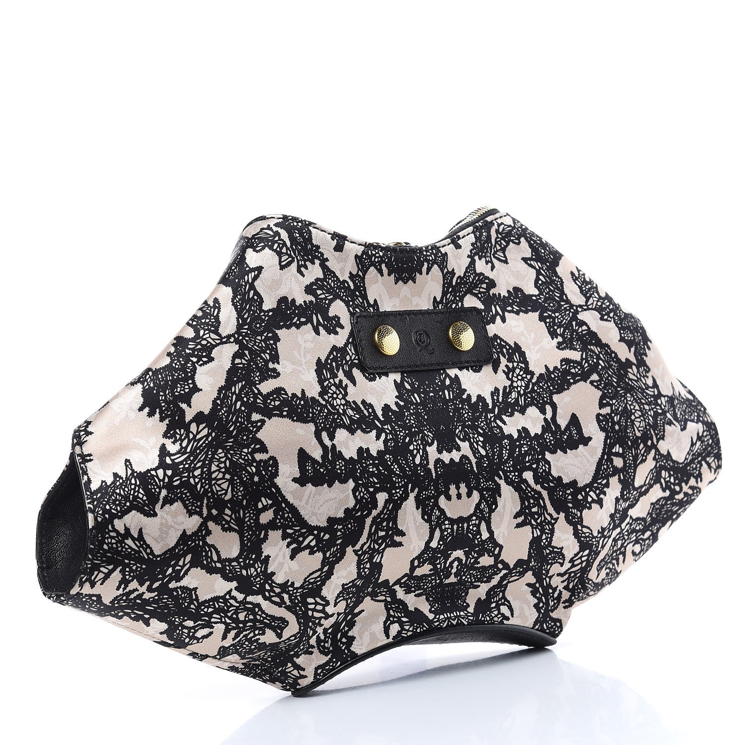 Alexander McQueen Silk De Manta Lace Print Clutch 3 of 11