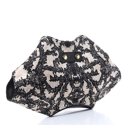 Alexander McQueen Silk De Manta Lace Print Clutch 3 of 11