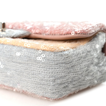 Chanel Sequin Mini Waterfall Flap Pink Blue Yellow 10 of 10