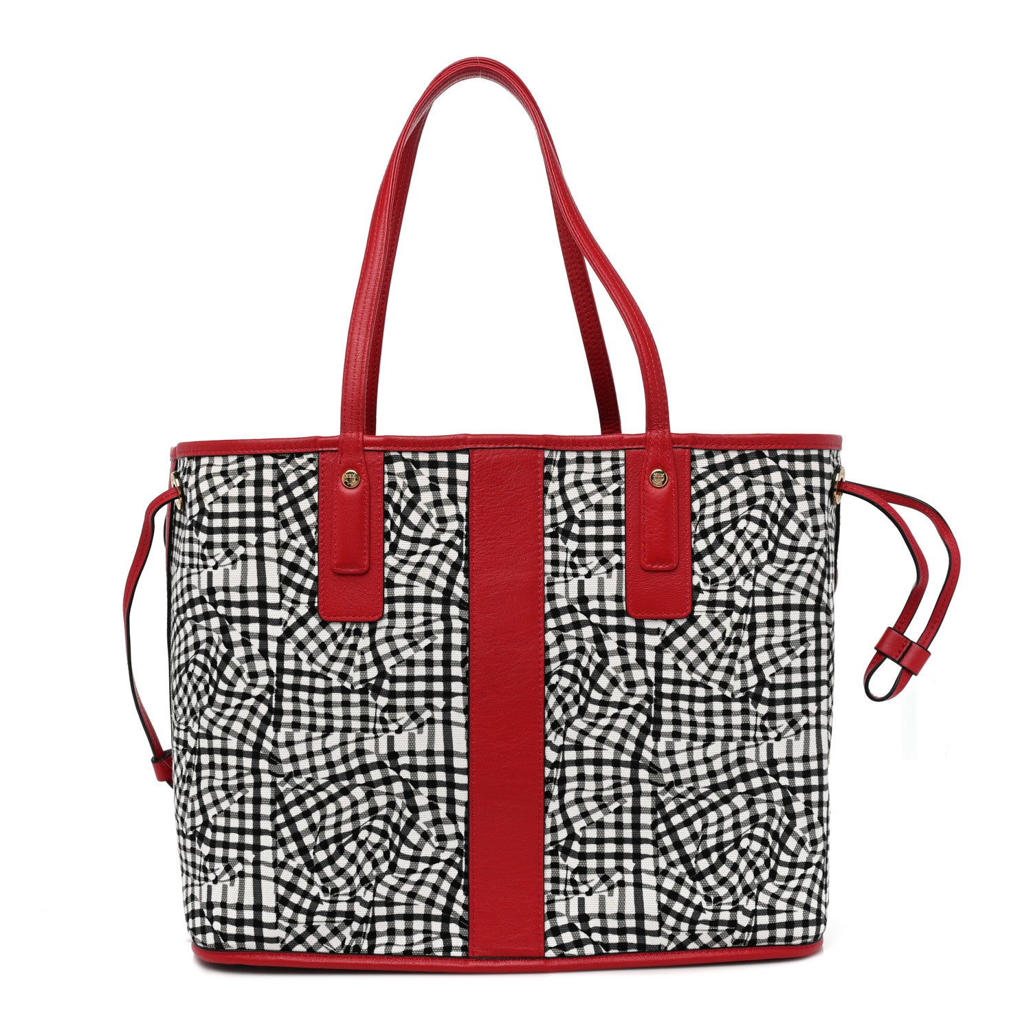 MCM Visetos Medium Liz Reversible Shopper Tote Ruby Red 4 of 16