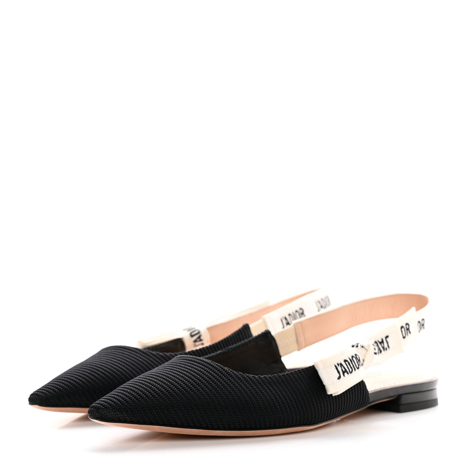 Christian Dior Technical Canvas Ribbon J'Adior Slingback Flats 36.5 Black 3 of 11
