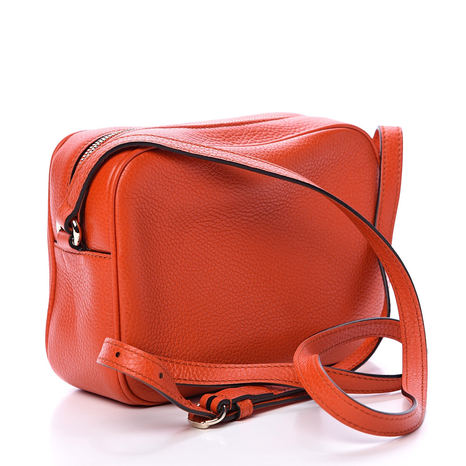 Gucci Pebbled Calfskin Small Soho Disco Bag Sun Orange 2 of 11