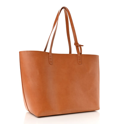 Mansur Gavriel Vegetable Tanned Calfskin Large Shopping Bag Camello Blue 4 of 16