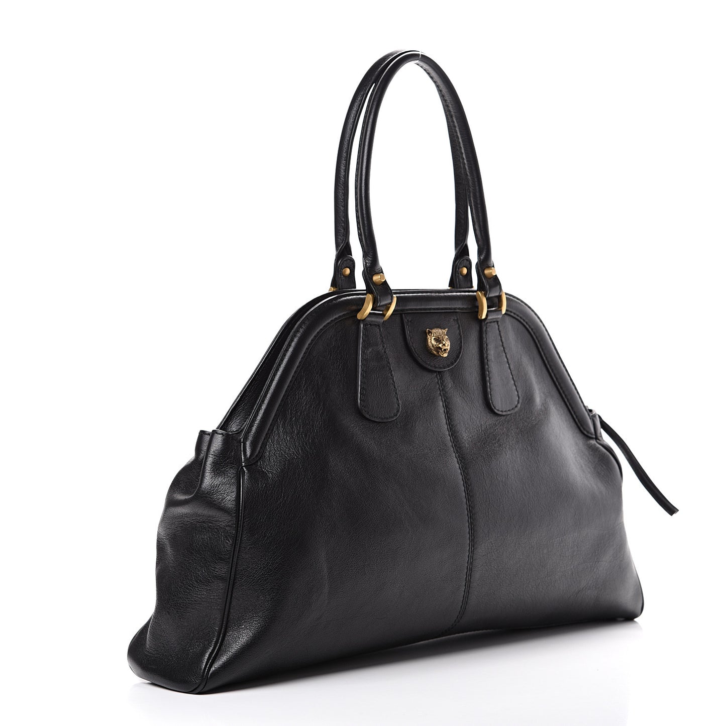 Calfskin Large Re(Belle) Top Handle Bag Black