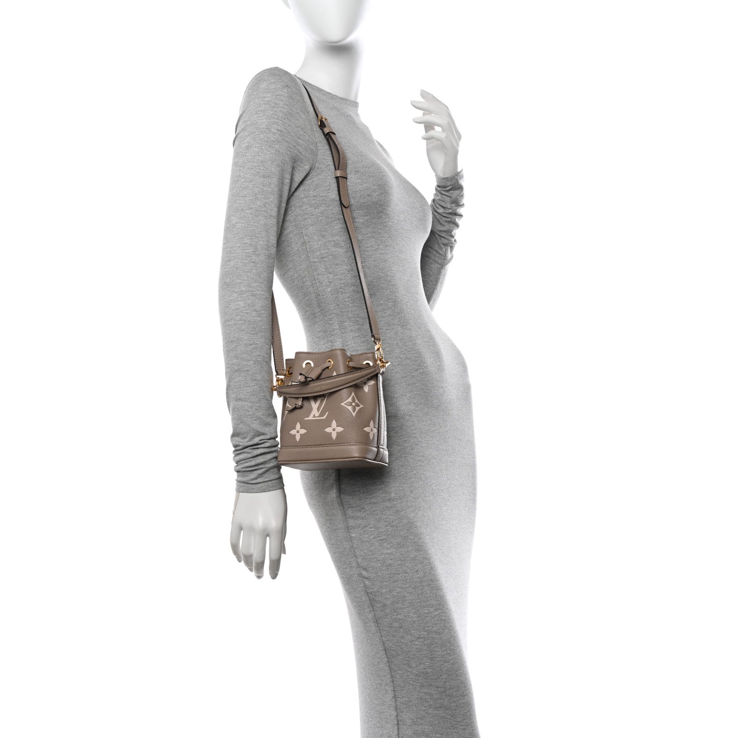 Louis Vuitton Empreinte Monogram Giant Nano Noe Tourterelle Creme 2 of 10