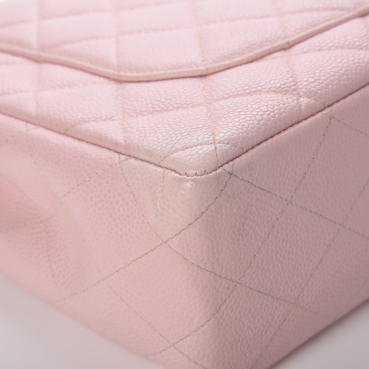 Caviar Jumbo Single Flap Pink