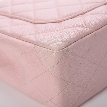 Chanel Caviar Jumbo Single Flap Pink 11 of 12