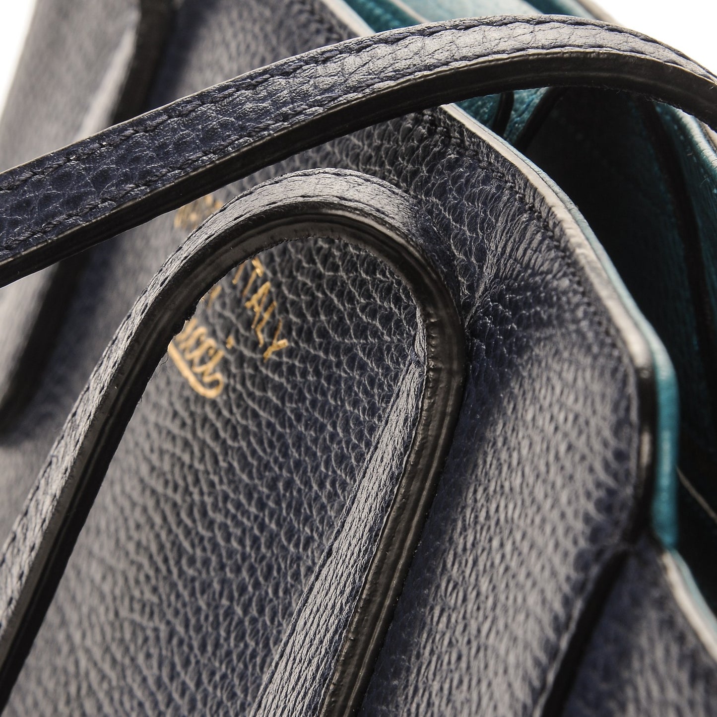 Dollar Calfskin Small Swing Tote Classic Marine Deep Cobalt