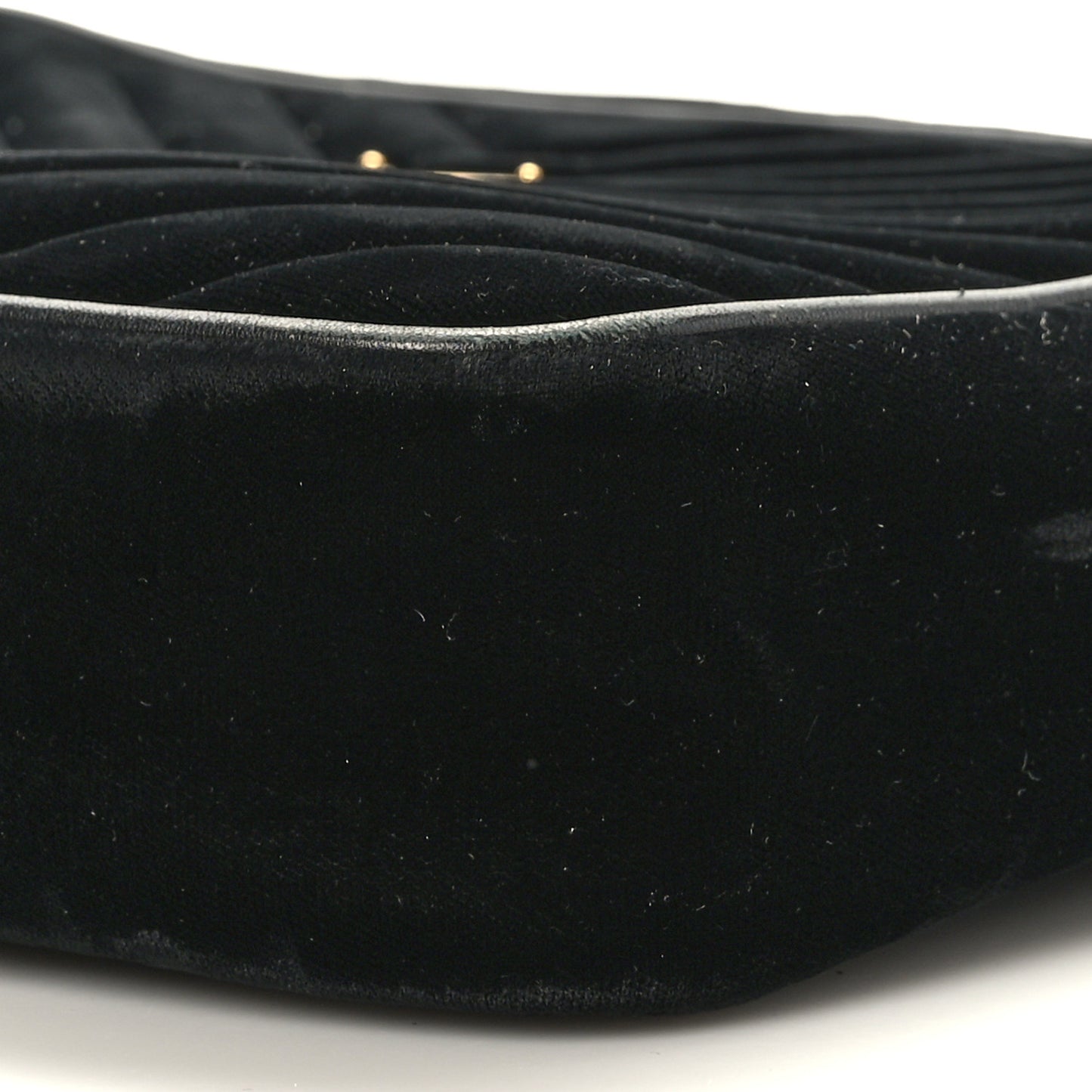 Velvet Matelasse Monogram Lou Camera Bag Black