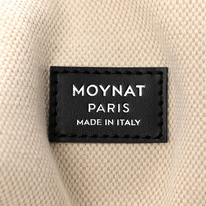 Moynat Grained Calfskin Canvas 1920 Oh! Tote Ruban GM Carbon Silver 6 of 10