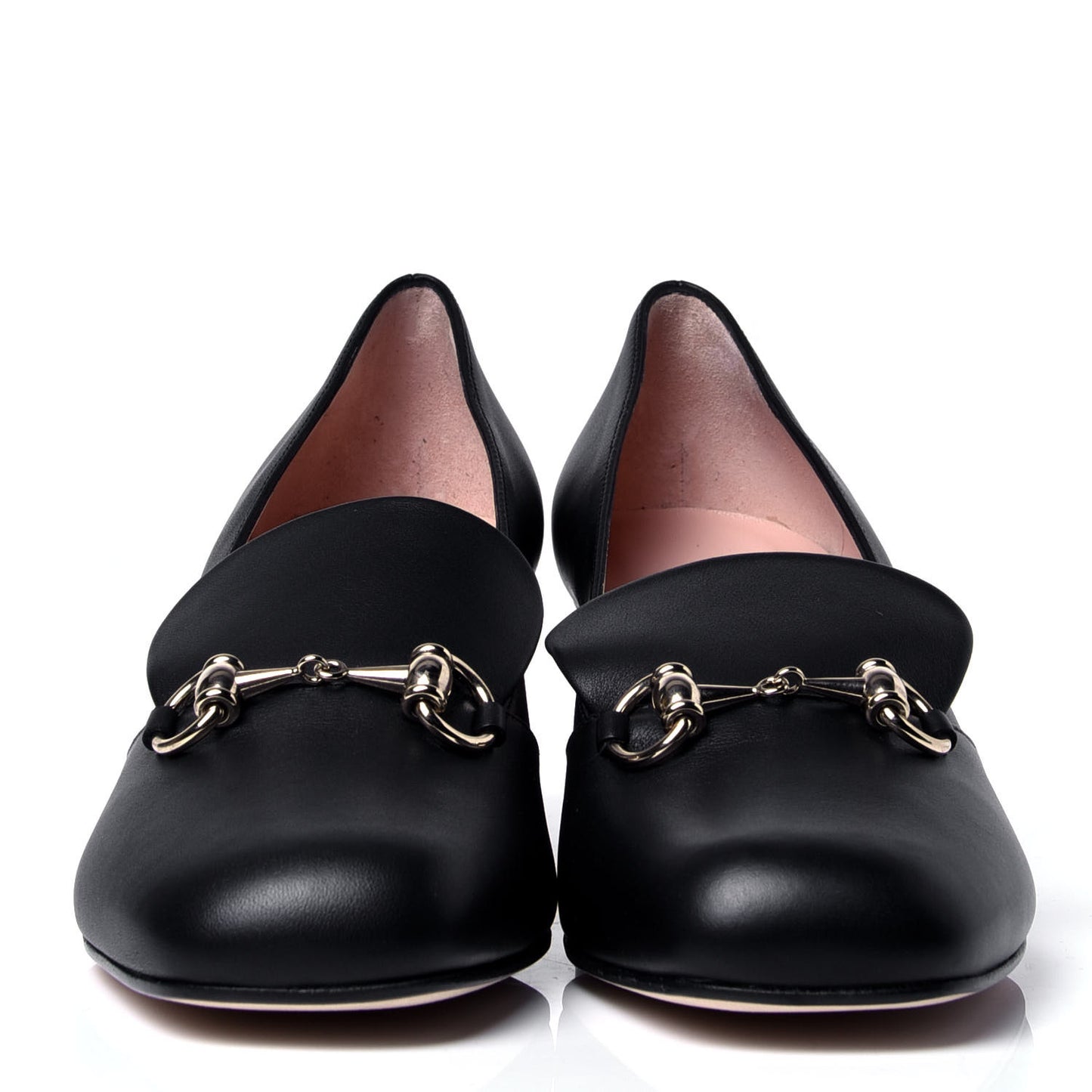 Calfskin Horsebit Loafer Pumps 39 Black