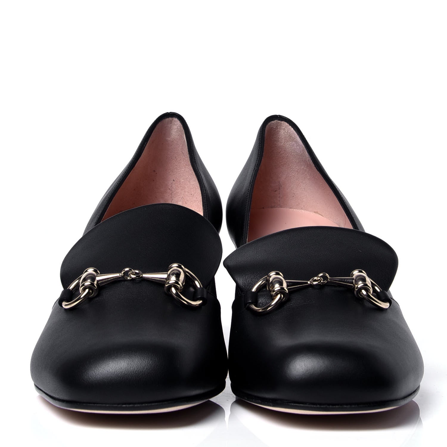 Gucci Calfskin Horsebit Loafer Pumps 39 Black 2 of 6