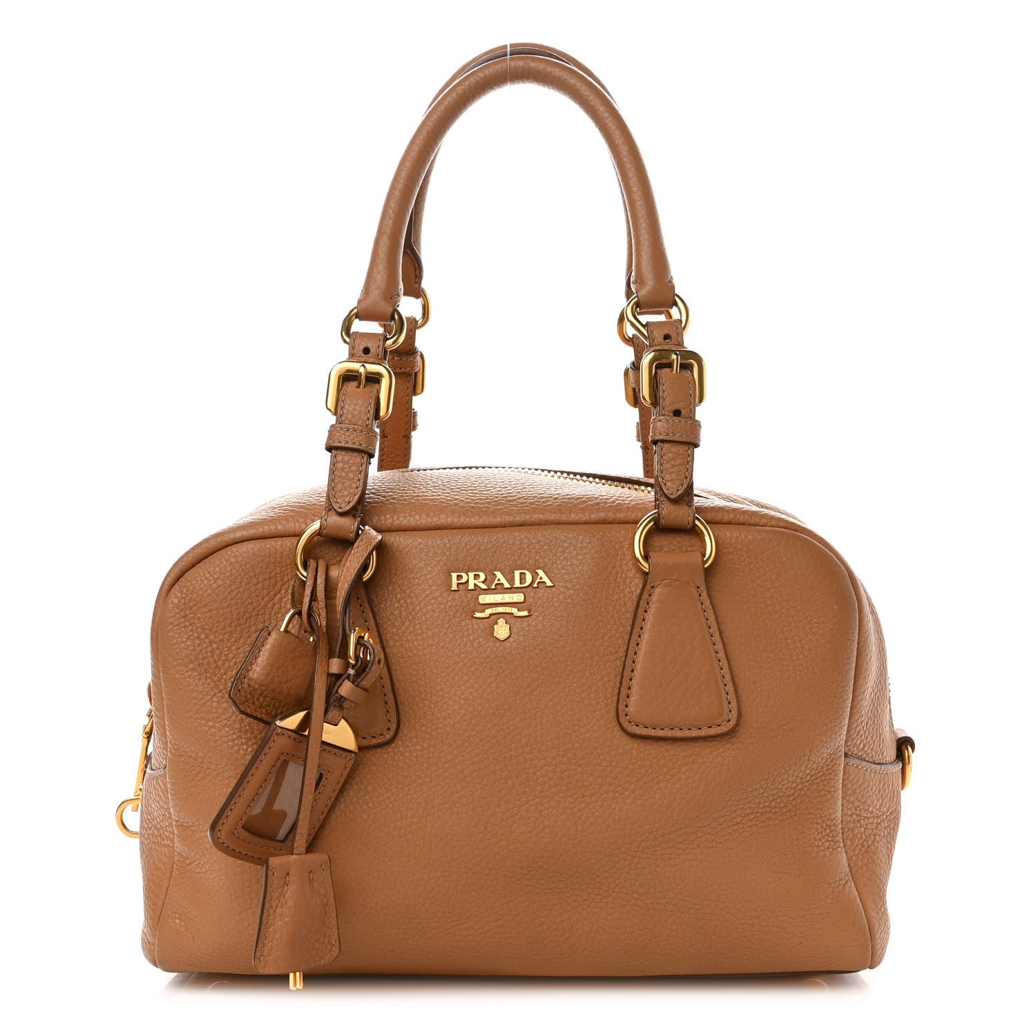 Prada Vitello Daino Bowler Cuoio 1 of 8
