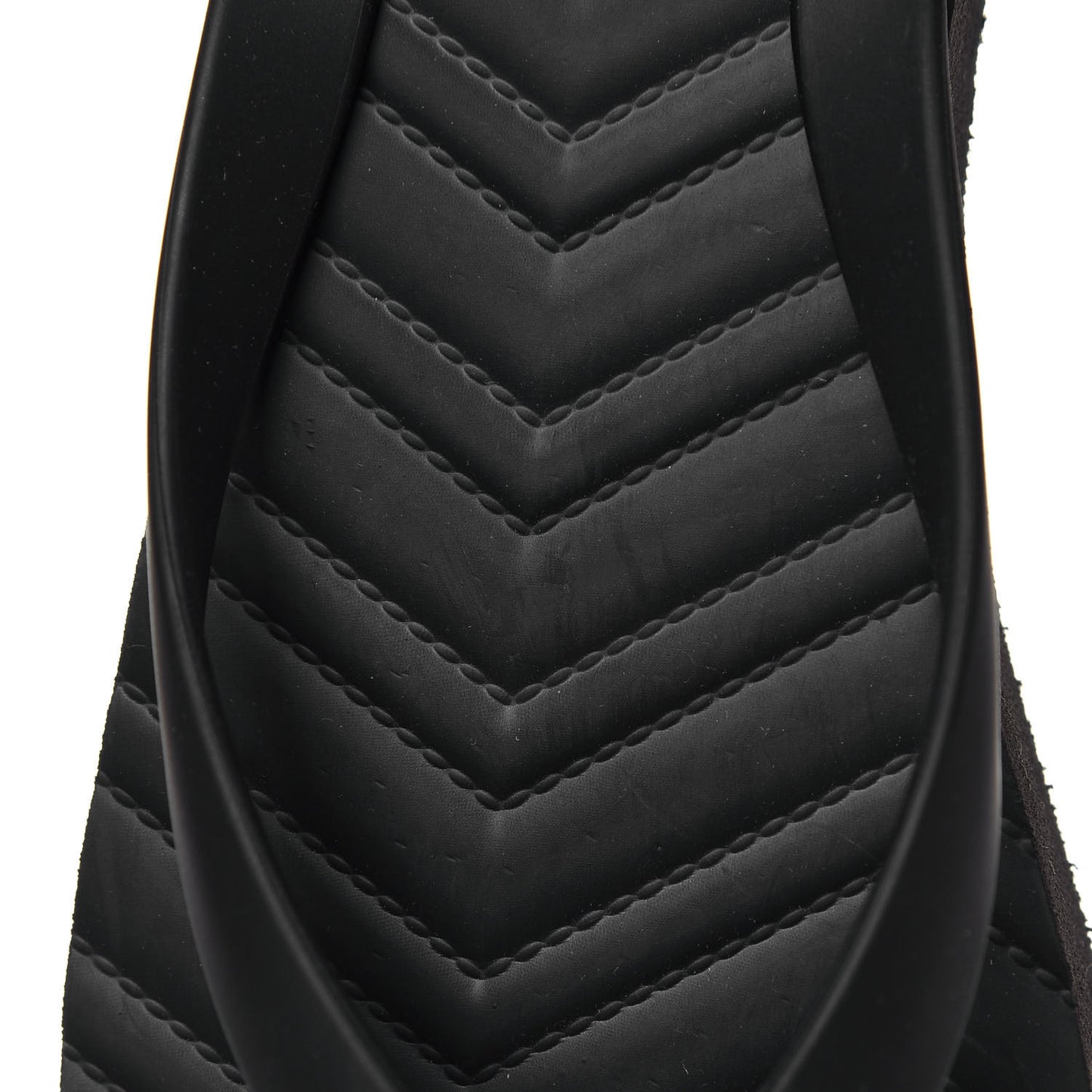 Rubber Chevron Womens GG Thong Sandals 38 Black