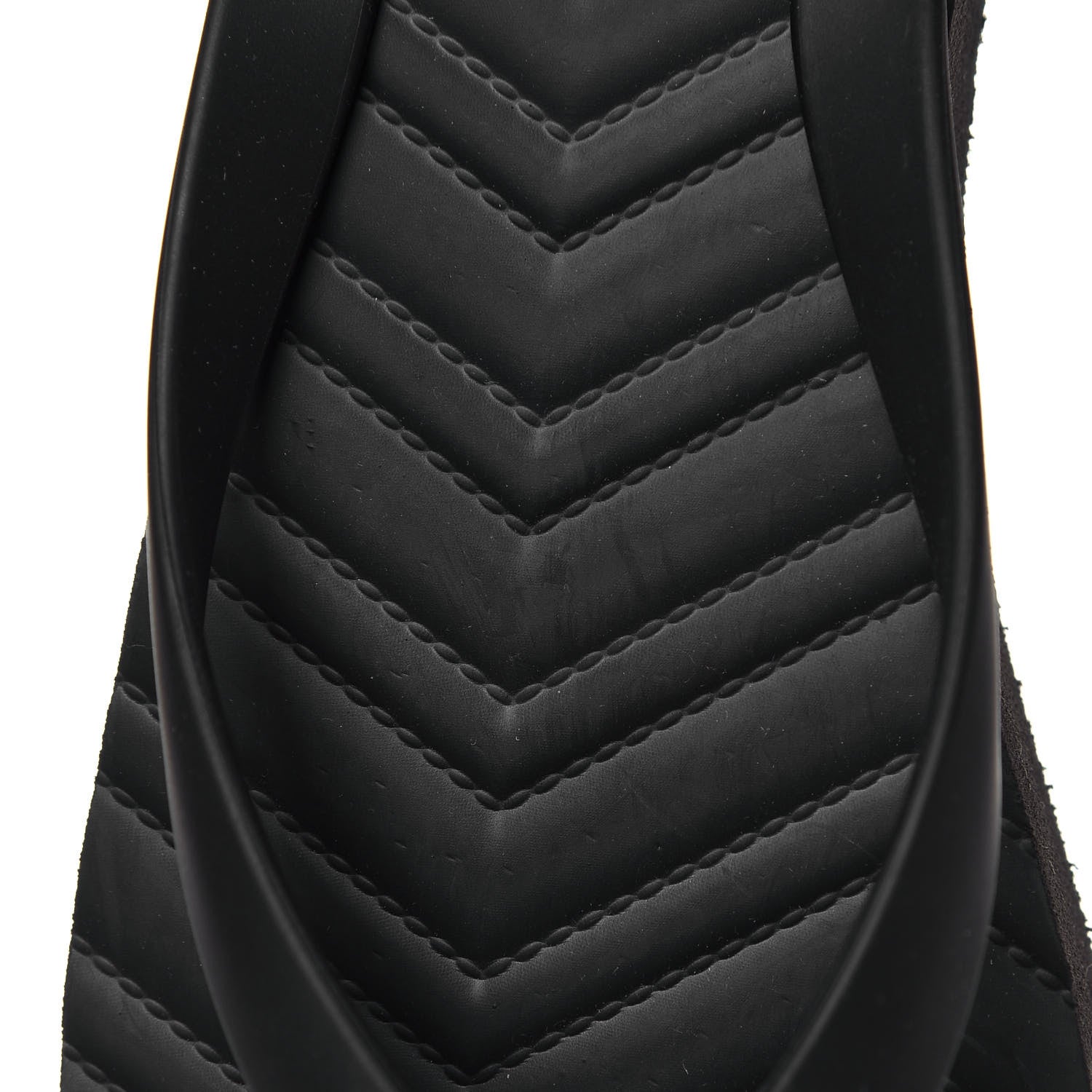 Gucci Rubber Chevron Womens GG Thong Sandals 38 Black 10 of 11