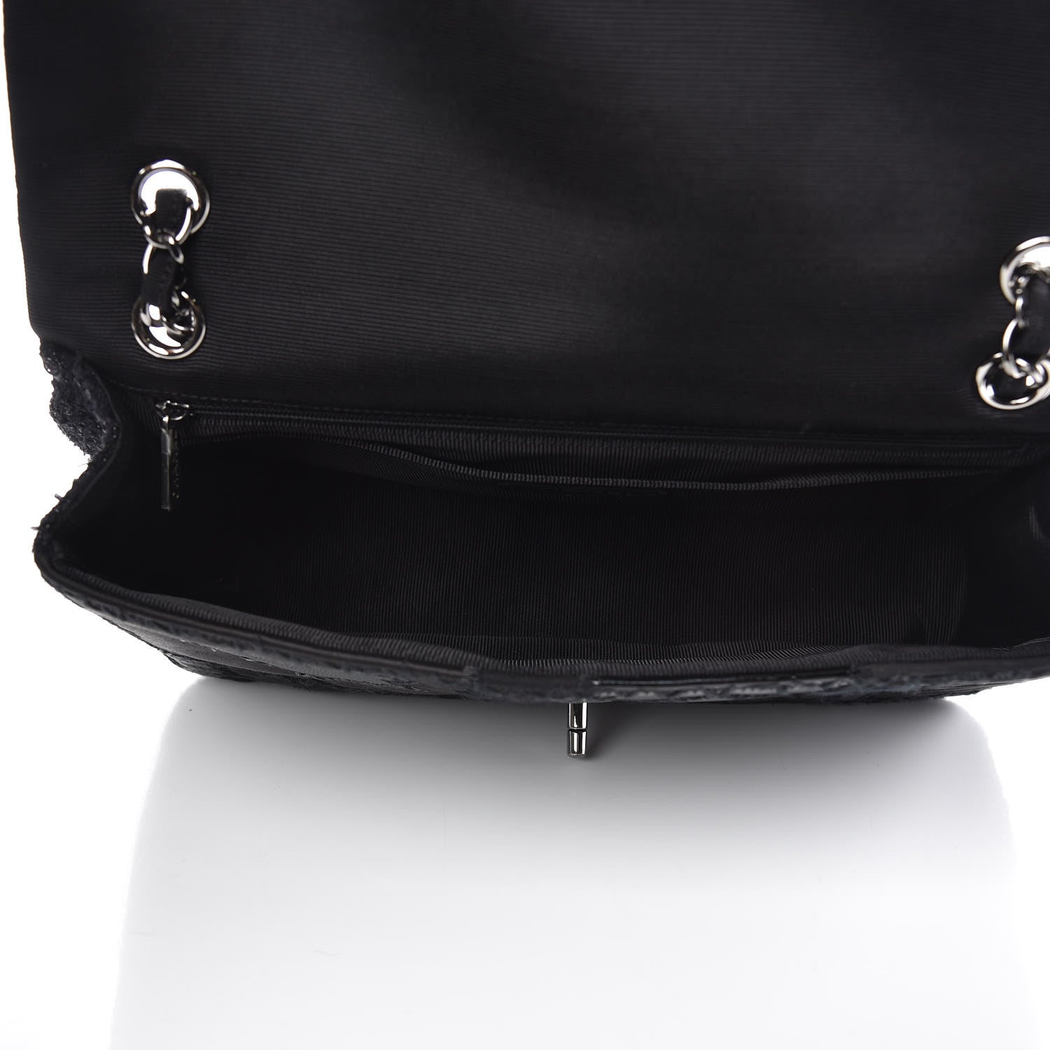 Chanel Tweed Patchwork Jumbo Single Flap Black 5 of 11