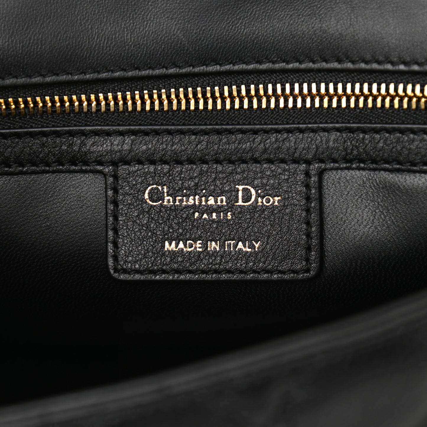 Calfskin Cannage Medium Caro Bag Black