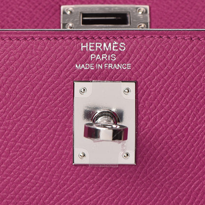 Hermes Epsom Kelly Sellier 25 Rose Pourpre 7 of 36
