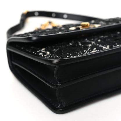 Christian Dior Tweed Macrocannage Mini Miss Caro Bag Black White 9 of 10