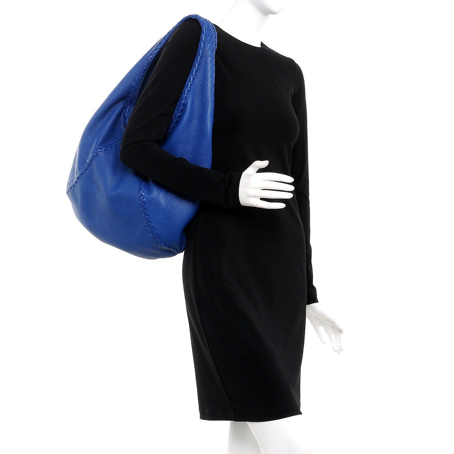 Bottega Veneta Cervo Deerskin Large Hobo Signal Blue 2 of 7