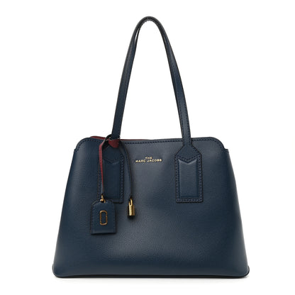 Marc Jacobs Pebbled Calfskin Editor Shopping Tote Blue 1 of 9