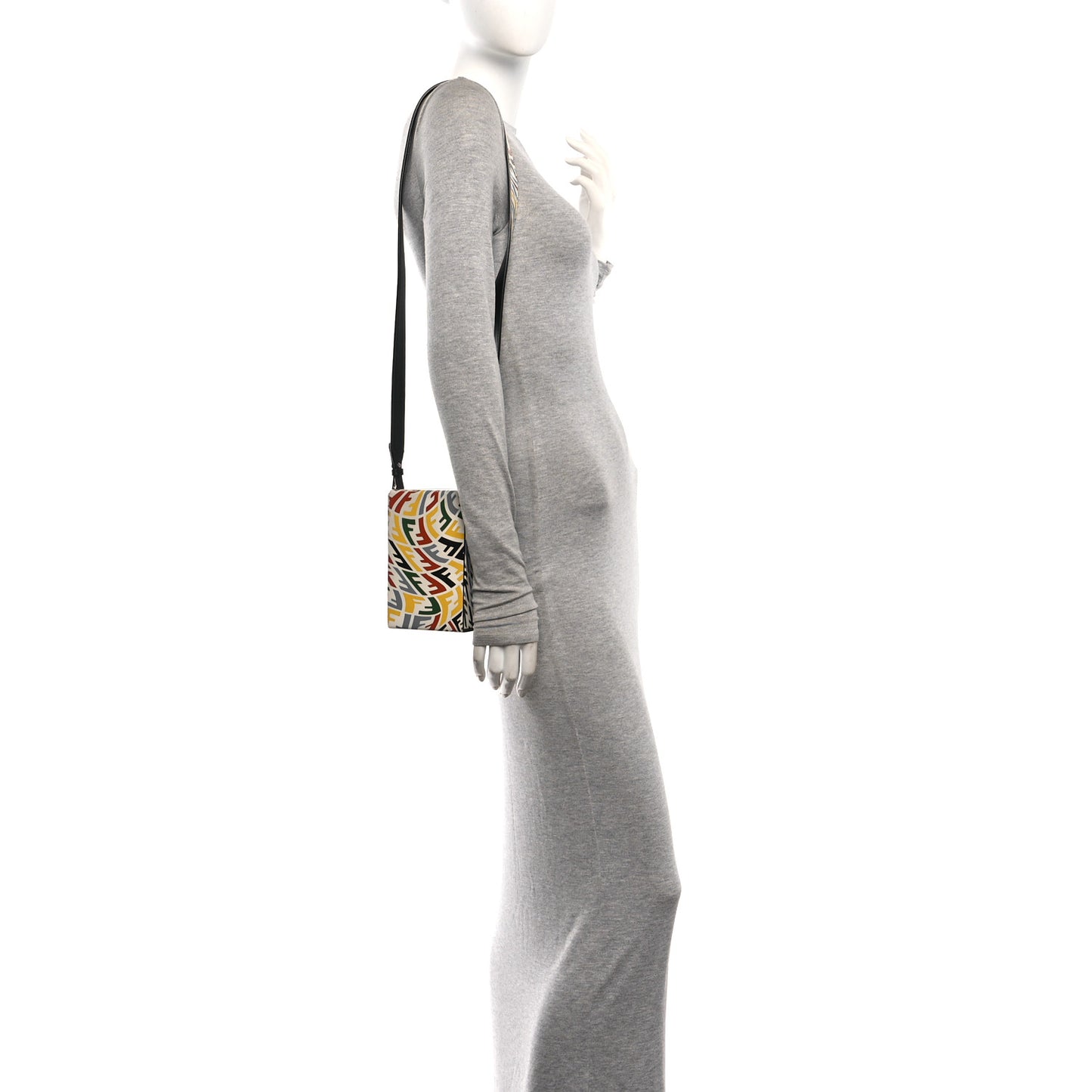 X SARAH COLEMAN Vitello Grace Light FF Vertigo Box Bag White Ice Multicolor