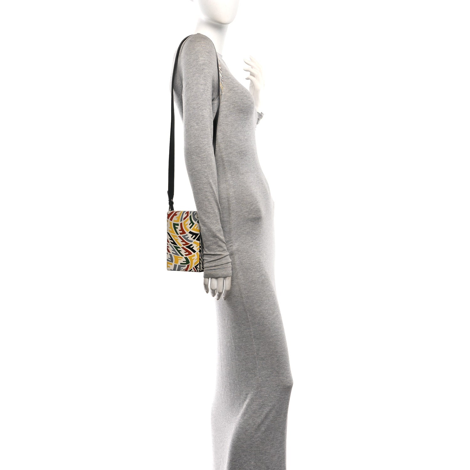 Fendi X SARAH COLEMAN Vitello Grace Light FF Vertigo Box Bag White Ice Multicolor 2 of 10