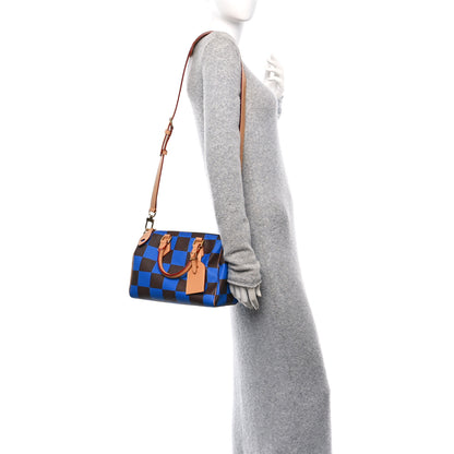 Louis Vuitton Damier Pop Speedy Bandouliere 25 Blue 2 of 9
