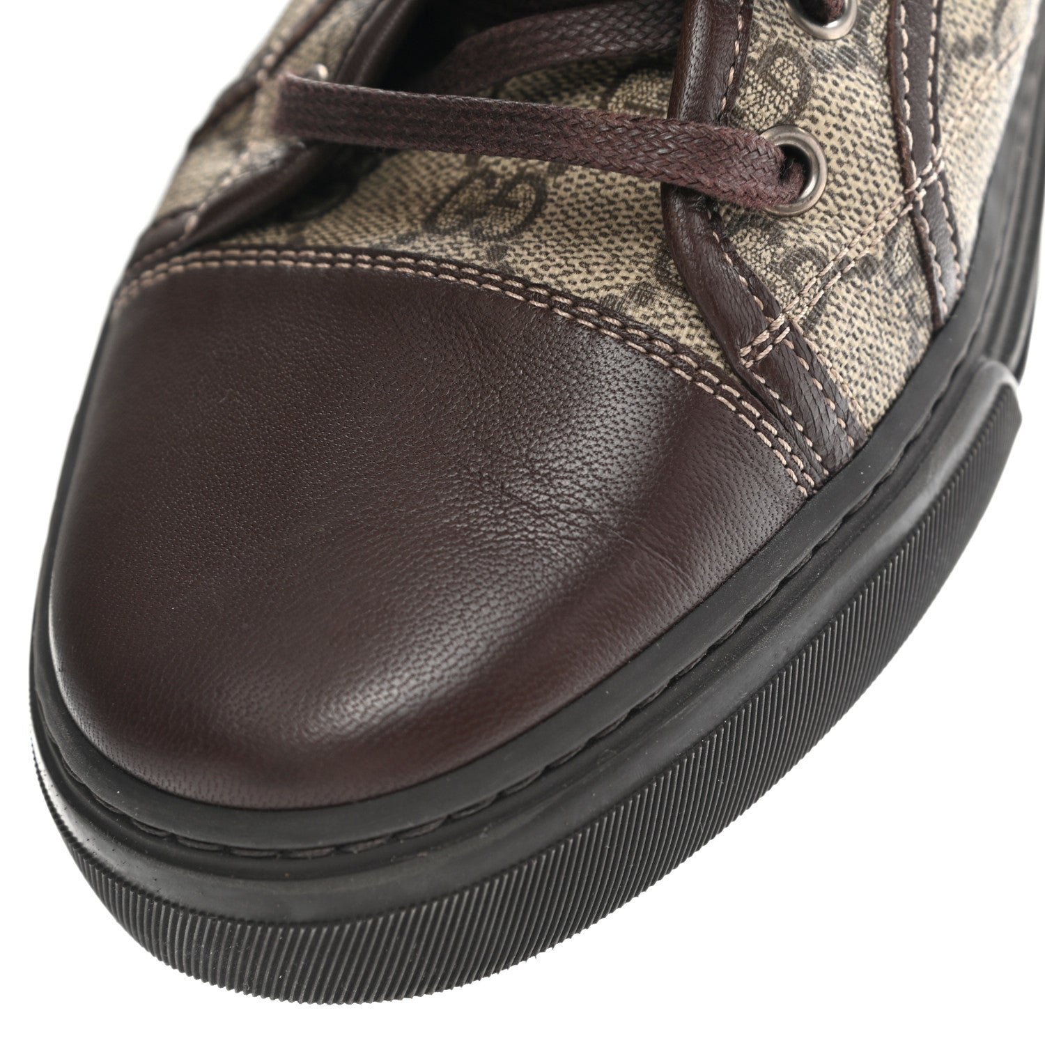 Gucci Monogram Mens High Top Sneaker 8.5 Dark Brown 9 of 10