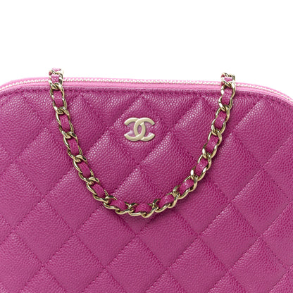Chanel Caviar Quilted Classic Clutch With Chain Fuchsia 8 of 10