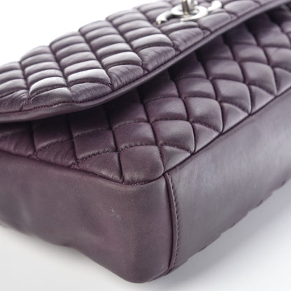 Chanel Iridescent Calfskin Quilted Large New Bubble Flap Plum 9 of 12