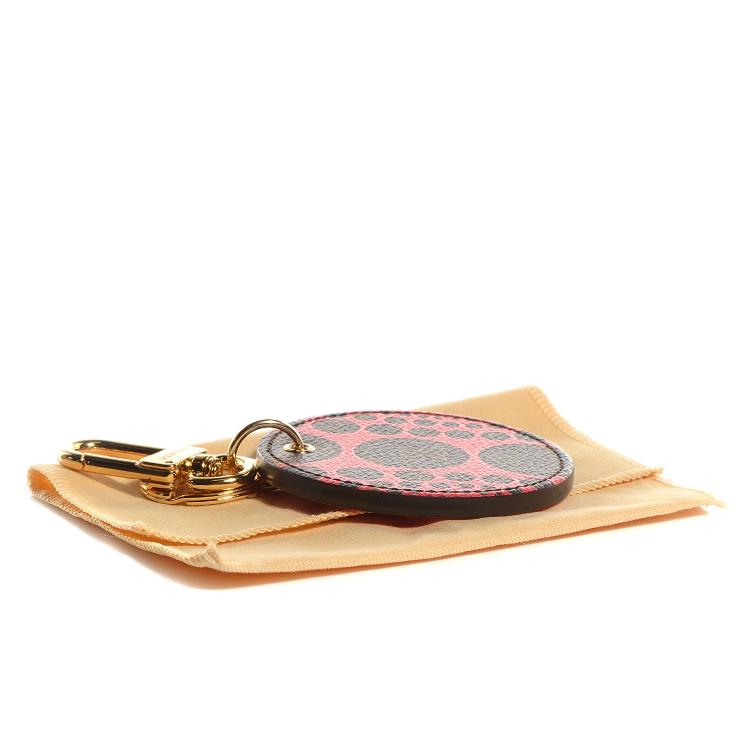Louis Vuitton Monogram Kusama Pumpkin Dots Key Holder Red 6 of 6