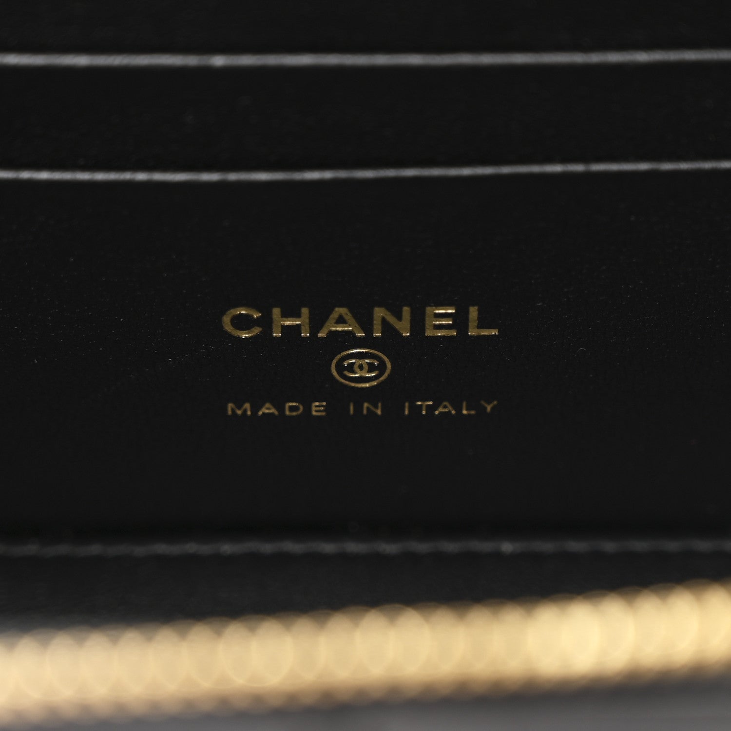 Chanel Shiny Lambskin Quilted Small Vanity Case With Chain Black 6 of 10
