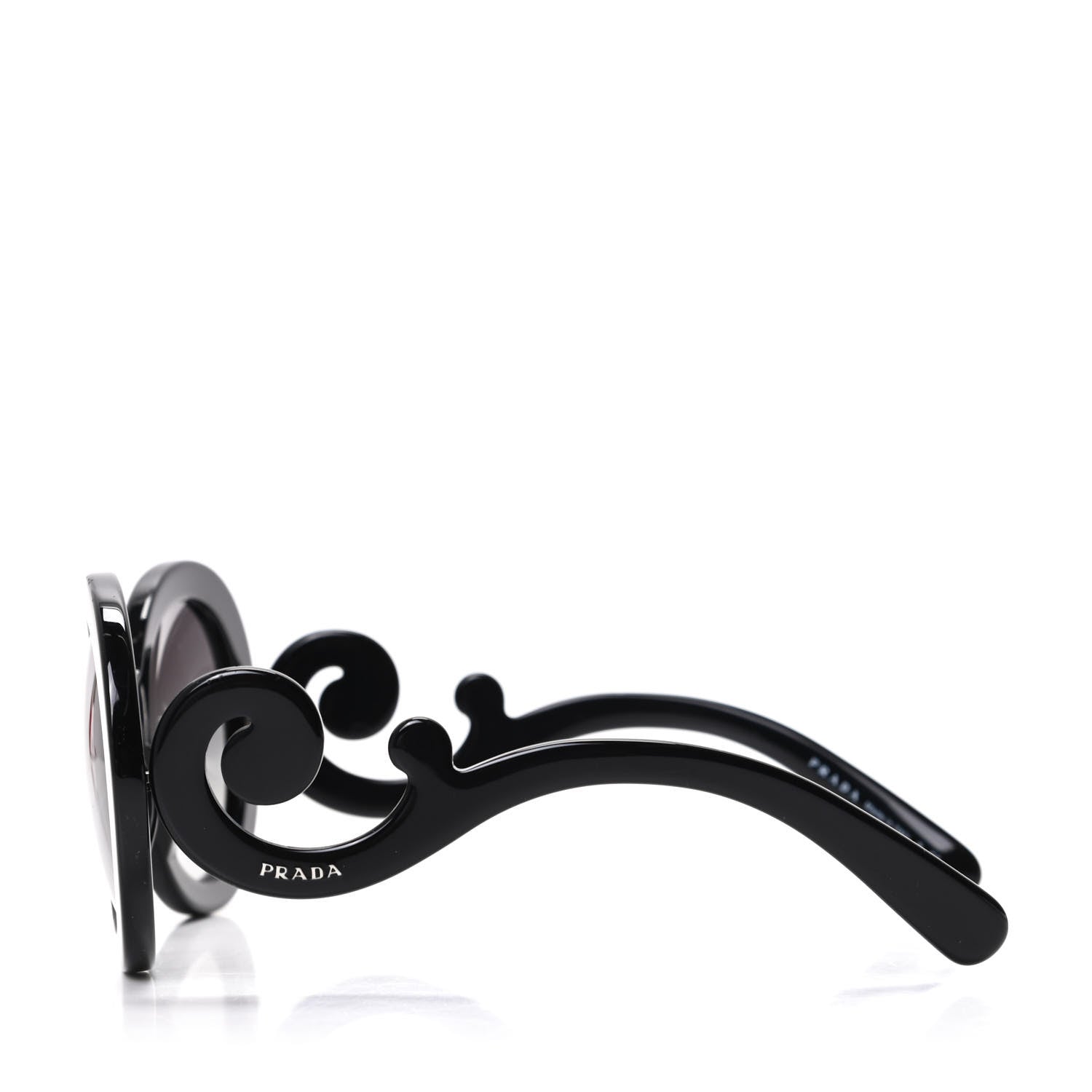 Prada Baroque Sunglasses SPR 27N Black 3 of 8